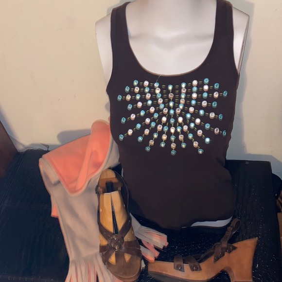 Tory Burch tank top shirt size small fits medium - Picture 7 of 16